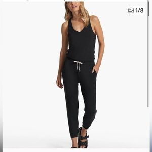 Vuori Black Jumpsuit with Adjustable Waist